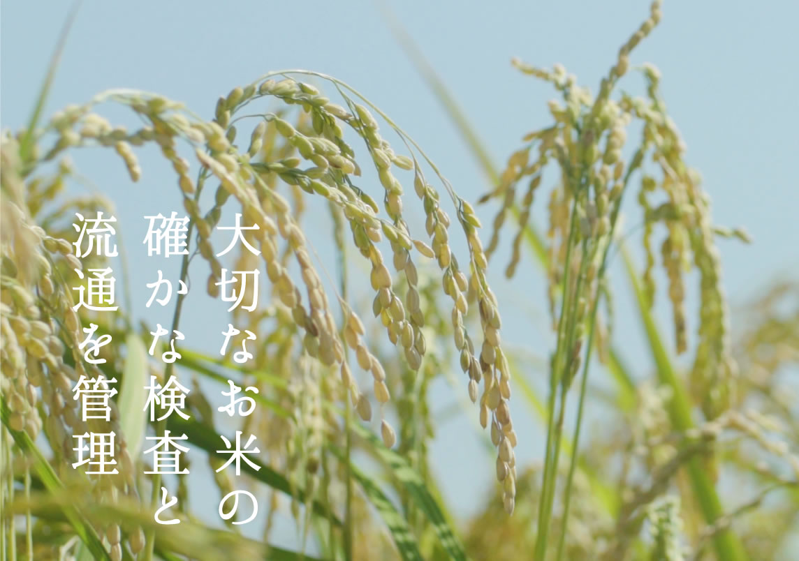 い大切なお米の確かな検査と流通を管理